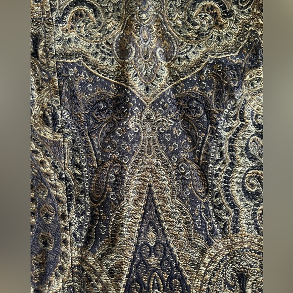 Vintage FREE PEOPLE jacquard paisley jacket pea coat 🧥 unique - Picture 9 of 13